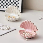 CERAMIC SHELL TRINKET TRAY SPARKLES