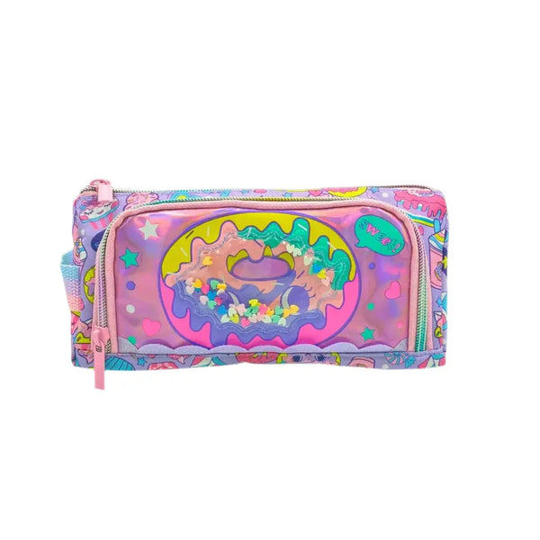 Vest Glittery Donut Heart Pencil Case