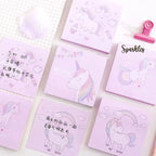 ADORABLE UNICORN STICKY NOTEPAD SPARKLES