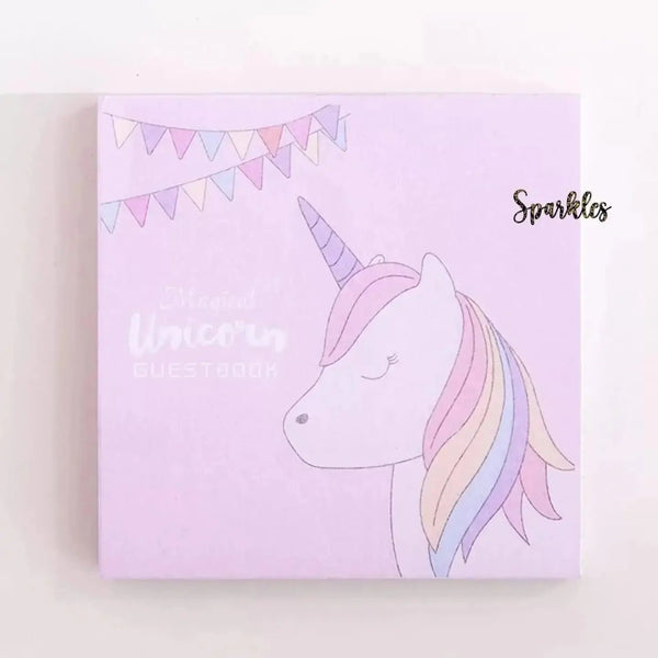 ADORABLE UNICORN STICKY NOTEPAD