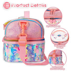 FOREVER GLITTER DUAL COMPARTMENT LUNCH BAG SPARKLES
