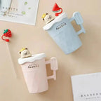 PASTEL BEAR LID WITH STRAW MUG SPARKLES