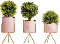 MODERN MARBLE CERAMIC POT PLANTER SPARKLES