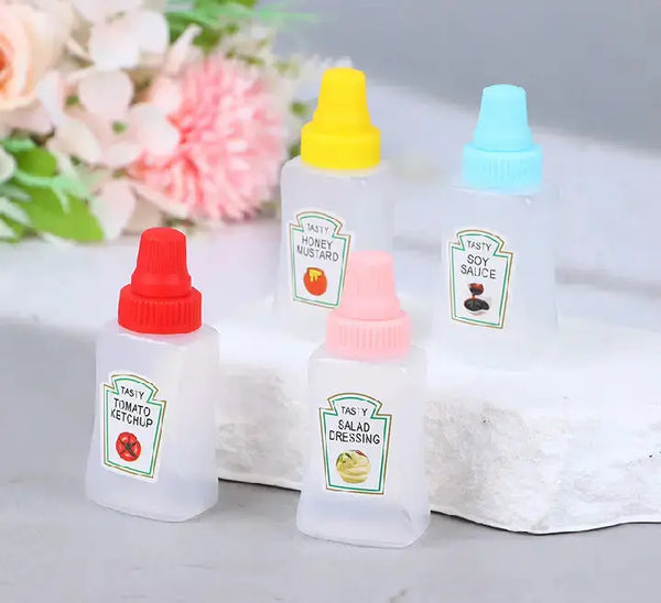 Mini Condiment Bottles/ Mini Ketchup Bottles(pack of 4)