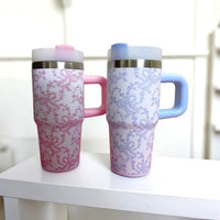 Bow Tumbler Cup 14oz - Coquette Aesthetic Tumbler With Handle