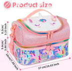FOREVER GLITTER DUAL COMPARTMENT LUNCH BAG SPARKLES