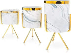 MODERN MARBLE CERAMIC POT PLANTER SPARKLES