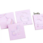 ADORABLE UNICORN STICKY NOTEPAD SPARKLES