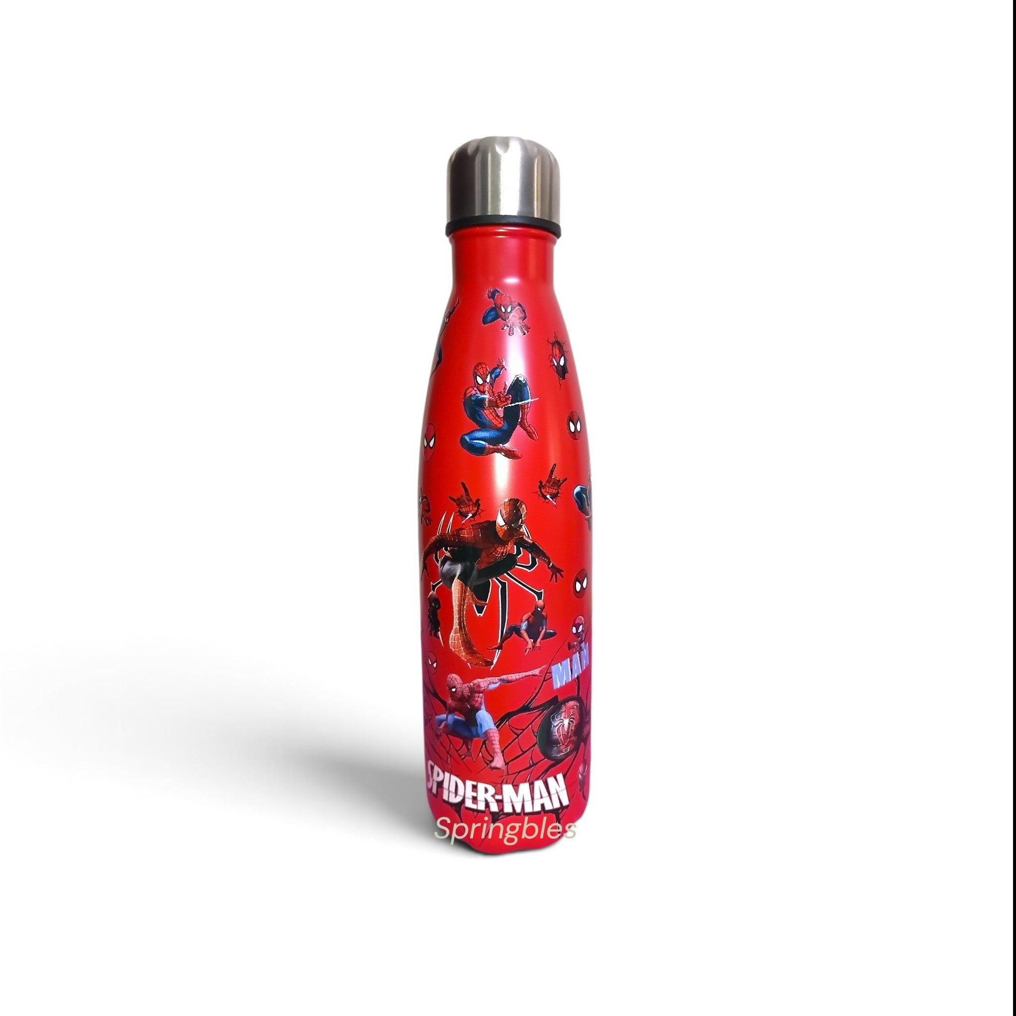 Spider-Man Water Bottle - Stainless Steel Insulated Bottle for Kids - 500ml Marvel Bottle