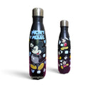 Mickey Mouse Stainless Steel Water Bottle - 500ml Double Walled Insulated Bottle for Kids - Black