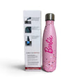 Barbie Stainless Steel Water Bottle for Girls - 500ml Double Walled Insulated Bottle - Pink Star Print