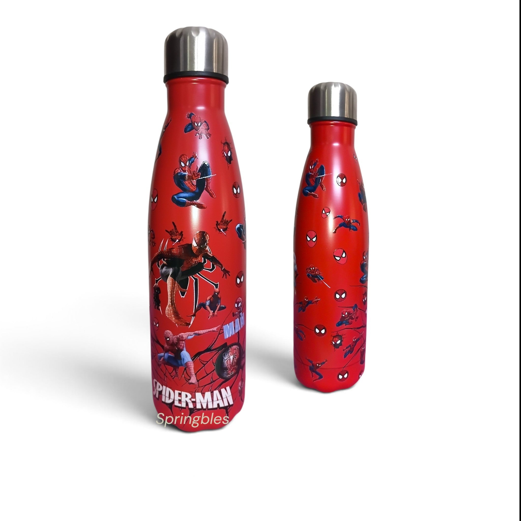 Spider-Man Water Bottle - Stainless Steel Insulated Bottle for Kids - 500ml Marvel Bottle
